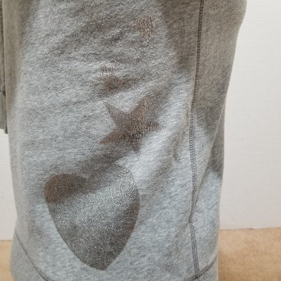 Victoria's Secret PINK hoodie XS peace star heart bling sequin graphic zip up - Picture 9 of 16